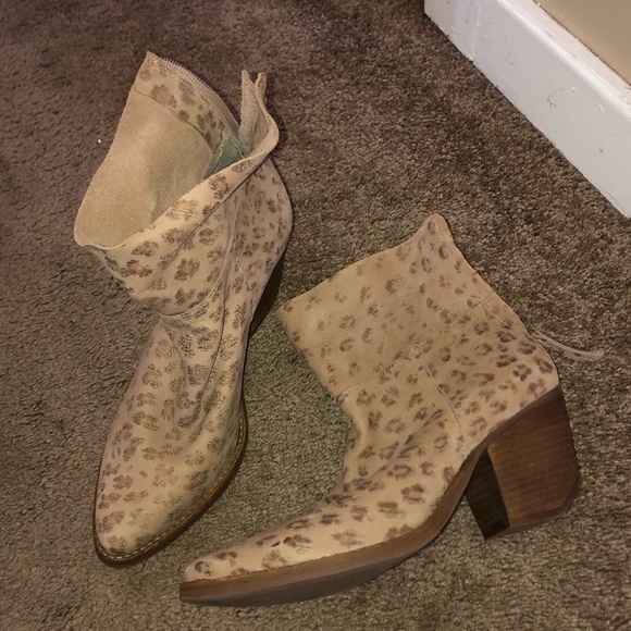 animal print womens booties